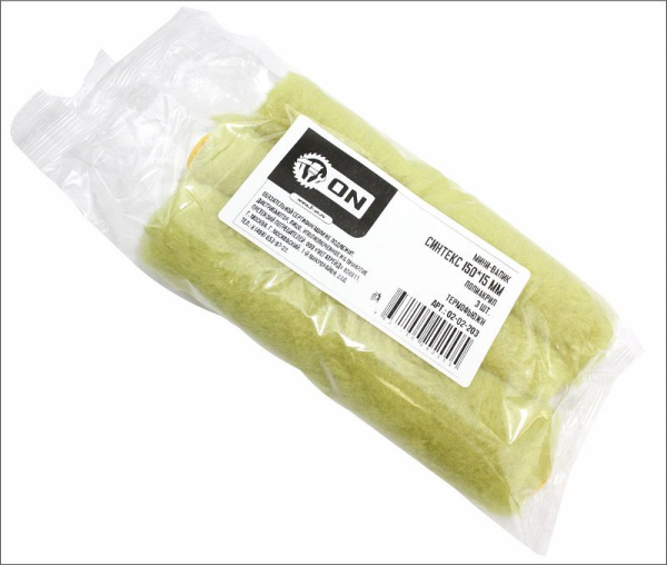 ON Мини-валик СИНТЕКС (полиакрил) 55*15 мм, 3 шт./уп