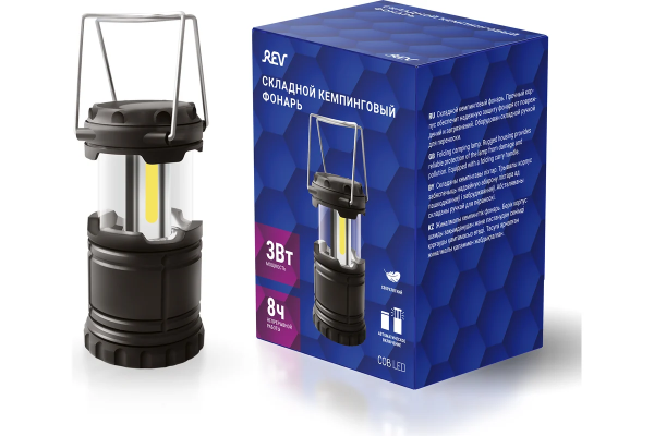 Фонарь кемпинговый сд складной Travellight+, COB 3 Вт, бат. 3xААА, размер L, Ritter