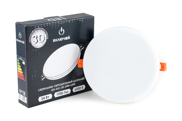 МЕНЯТЬ НА 1197035 Свет-к LED Даунлайт LED-DLC-3D-24W-6500К 24W,1920Lm,