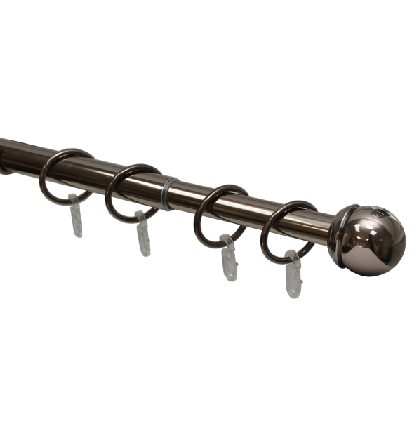 Телескоп.однорядн.карниз, Наконечник Классика, Коньяк, 16/19мм ,160-320см,