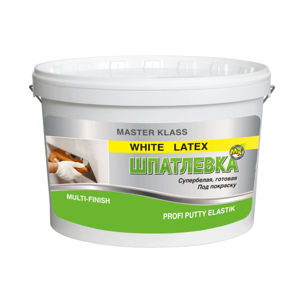 Шпатлевка латексная "Строймастер" супербелая 15кг (зел. этикетка)