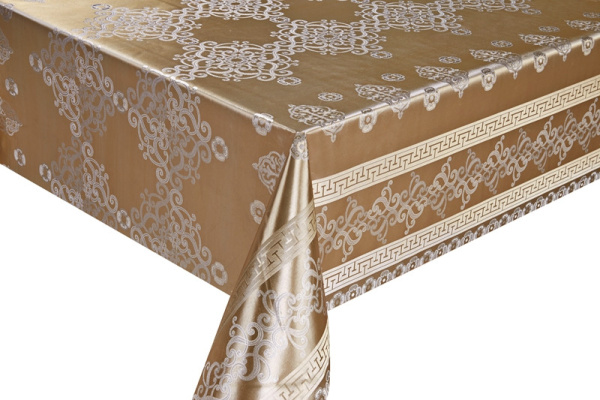 GD-8401FB клеенка металлик на ткани, золото на серебре 0,35мм*1.37м*20м