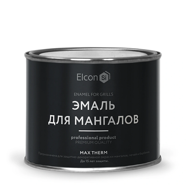 Эмаль термостойкая для мангалов "Elcon Max Therm" черная 1000 градусов 0,4кг (24)