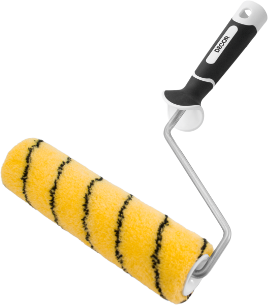 Валик полиакрил тигр Black White 240мм, d 42мм, 2К ручка 8мм, ворс 11мм