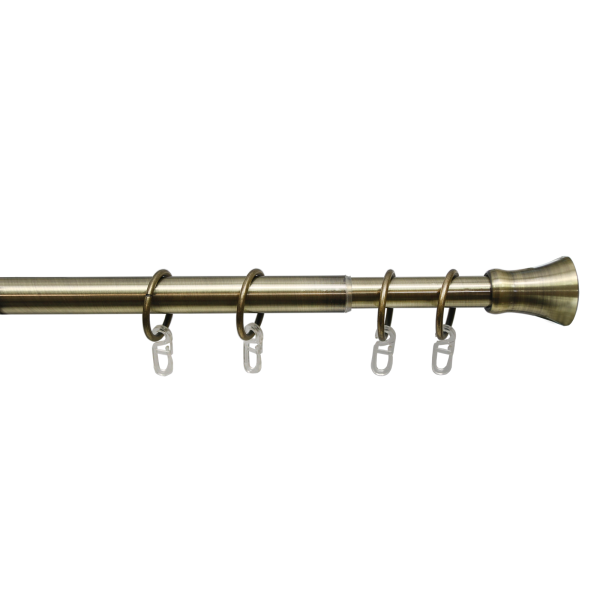 Телескоп.однорядн.карниз, Наконечник Гиро, Золото антик, 16/19мм ,160-320см,