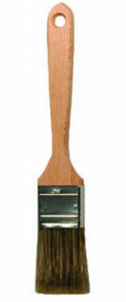 Кисть плоская смешанная щетина "Orel", дер. ручка - "Профи", для ВД и лаков 35мм 12мм (10)