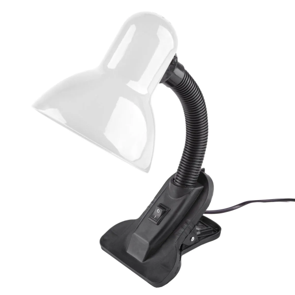 Светильник настольный на прищепке DL-2- 60W-E27. белый Включай