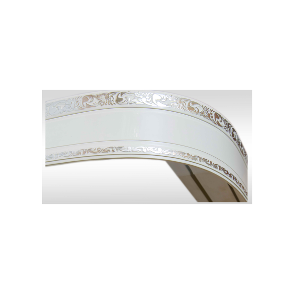 Карниз "Ажур" 3,6 белый с серебром МК