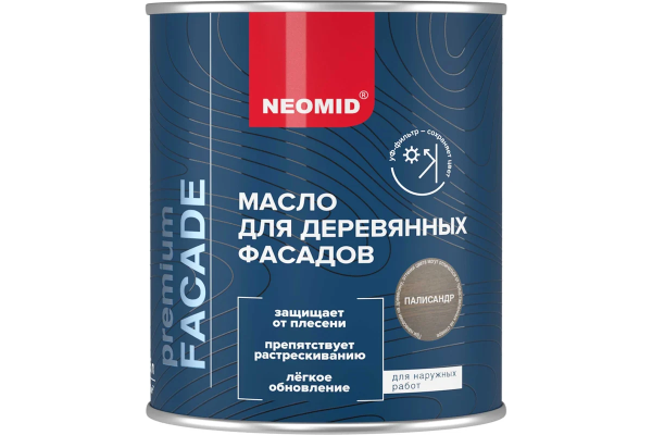 Масло для деревянных фасадов "NEOMID PREMIUM FACADE" палисандр 0,75л (12)