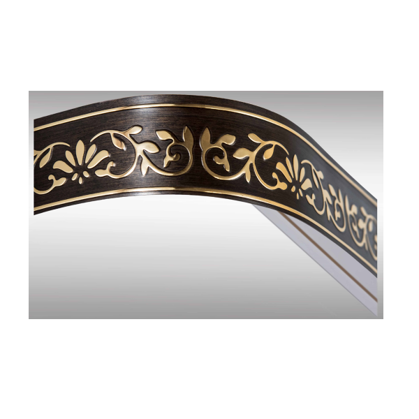 Карниз "Лира" 3,0 шоколад МК/ "BroDecor" шоколад с золотом