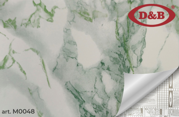 0048М Пленка самоклеящаяся D&B 0,45*8м  мрамор ярко - зеленый  /20