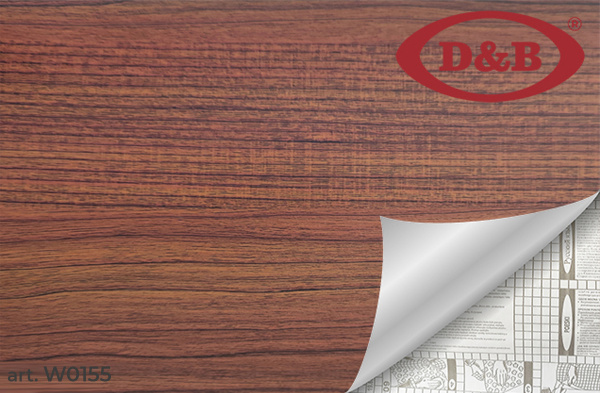 0155W Пленка  самокл. D&B  0.90*8м    дерево темное с дорожками /6