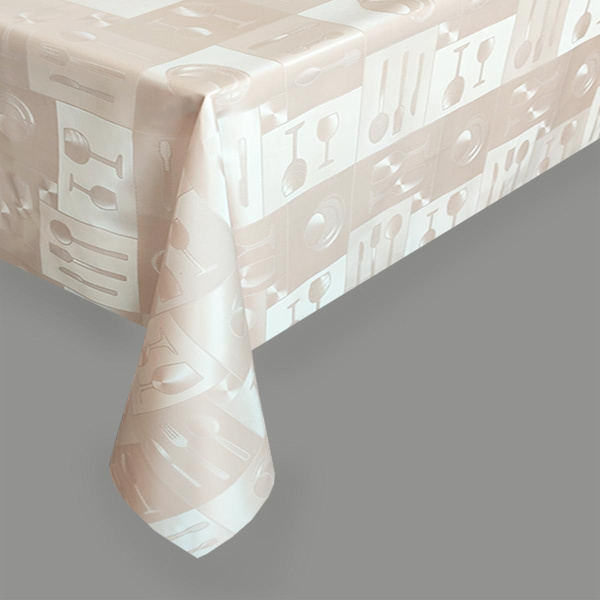 Клеенка BOGEMA ZG-8402M шелкография на тканевой основе шампань 1,37м*0,28мм*20м