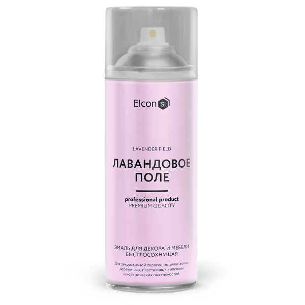 Эмаль для декора и мебели быстросохнущая лавандовое поле "Elcon" аэрозоль 520мл (12) ССС