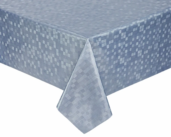 Клеенка ПВХ на тканевой основе Dekorelle Aurora 035-7 синий, разм. 1,4х20м