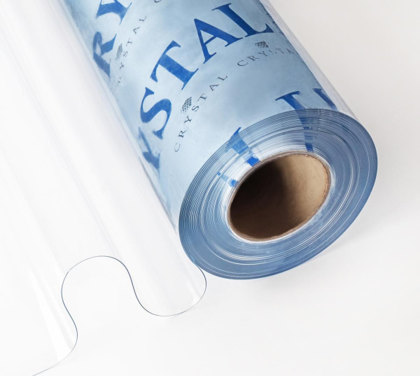 Клеенка CRYSTAL прозрачная 100%ПВХ 1.2мм*0.8м*15м