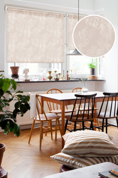 Мини Ролета  Джунгли светло-бежевый 140*160 Р