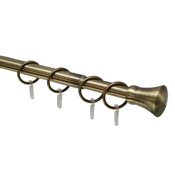 Телескоп.однорядн.карниз, Наконечник Гиро, Золото антик, 16/19мм ,160-320см,