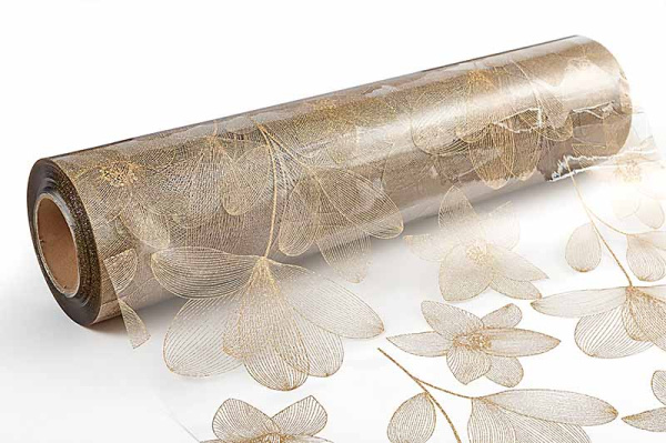 Клеенка 0,6м*0,7мм*20м ТЕРМО T5050 прозрачная с рисунком