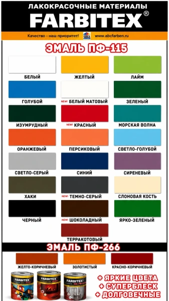 Выкрасы ПФ FARBITTEX