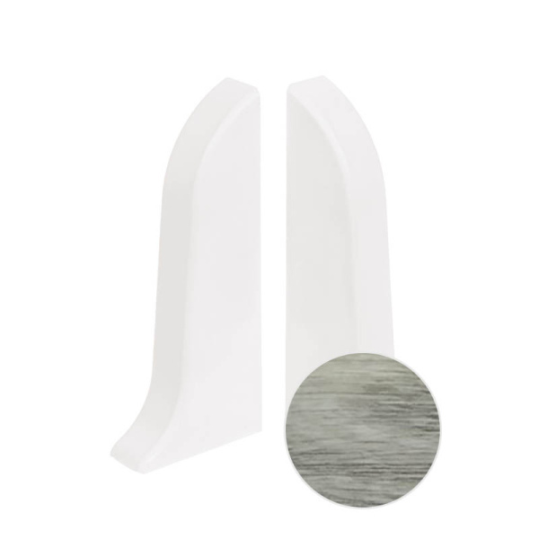 Заглушка левая и правая к плинтусу QUADRO 55мм №576 Бристоль (блистеры по 2шт)