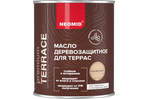 Масло  для террас "NEOMID PREMIUM TERRACE"  бесцветный 0,75л