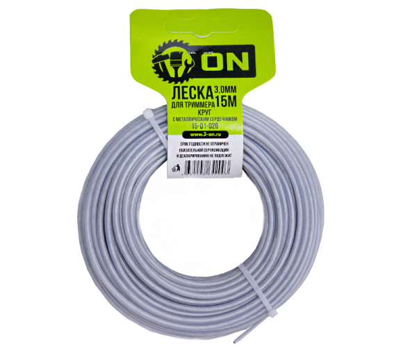 ON Леска для триммера круглая 3,0мм*15м