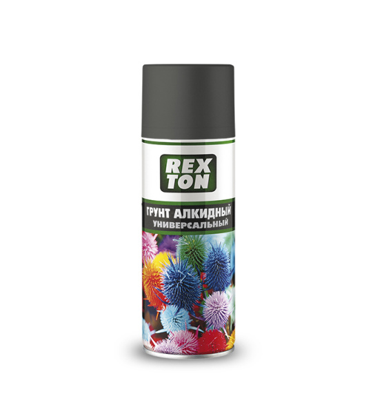 Грунт универсальный черный REXTON аэрозоль 520мл (12) (RT-140.00)