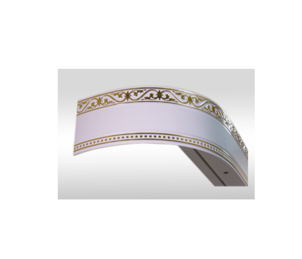 Карниз "Монарх" 2,8м белый с золотом МК