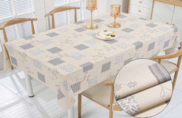 Клеенка ПВХ на тканевой основе Dekorelle Eleganta 002-1, разм. 1,4х20м