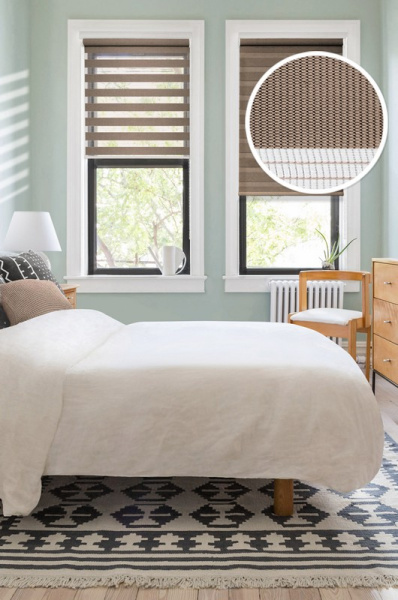 Миниролло "День-Ночь" коричневый 80х170см