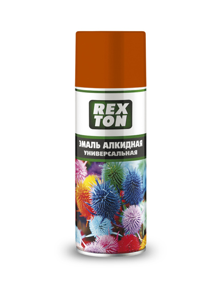 Эмаль универсальная оранжевая REXTON аэрозоль 520мл (12) (RT-101.30)