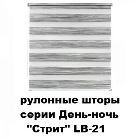 Шторы рулонные серии День-ночь "Стрит" LB-21