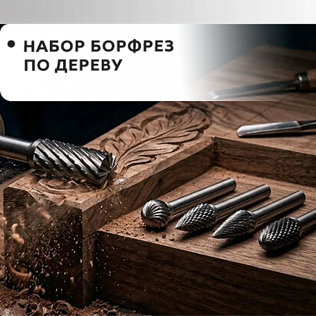 Набор борфрез по дереву