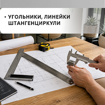 Угольники, линейки, штангенциркули