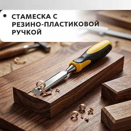 Стамеска с резино-пластиковой ручкой