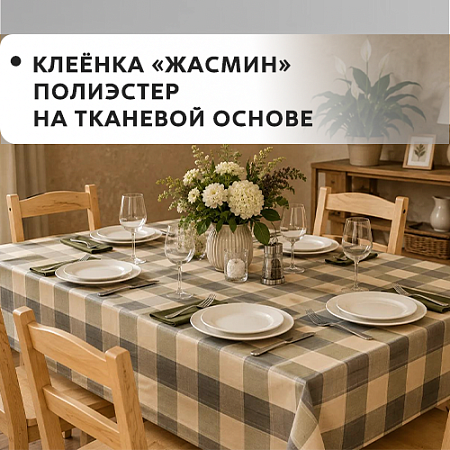 Клеенка ЖАСМИН полиэстер на тканевой основе