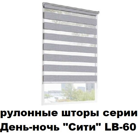 Шторы рулонные серии День-ночь "Сити" LB-60 (не стандартные размеры, под заказ)