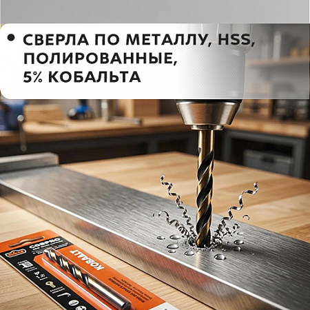 По металлу, HSS, полированные, 5% кобальта